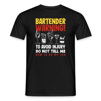 Lustiger Barkeeper Spruch Barkeeper Geschenk - Männer T-Shirt - Schwarz - Vorne - AI Model Male 178 light (178cm)