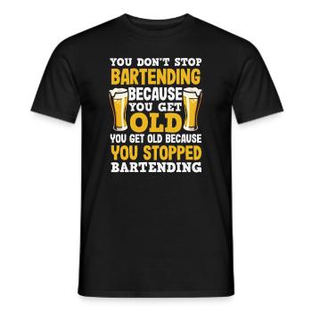 Lustiger Barkeeper Spruch Barkeeper Geschenk - Männer T-Shirt - Schwarz - Vorne - AI Model Male 178 light (178cm)