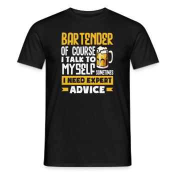 Lustiger Barkeeper Spruch Barkeeper Geschenk - Männer T-Shirt - Schwarz - Vorne - AI Model Male 178 light (178cm)