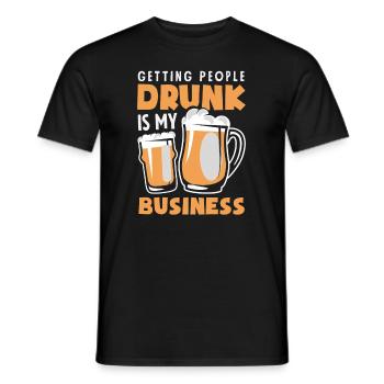 Funny Bartender Saying Bartender Gift - Men's T-Shirt - black - Front - AI Model Male 178 light (178cm)