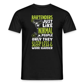 Funny Bartender Saying Bartender Gift - Men's T-Shirt - black - Front - AI Model Male 178 light (178cm)