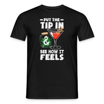 Funny Bartender Saying Bartender Gift - Men's T-Shirt - black - Front - AI Model Male 178 light (178cm)