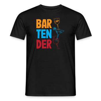 Funny Bartender Saying Bartender Gift - Men's T-Shirt - black - Front - AI Model Male 178 light (178cm)