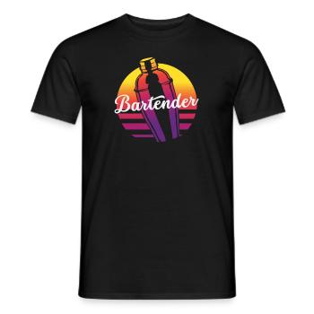 Funny Bartender Saying Bartender Gift - Men's T-Shirt - black - Front - AI Model Male 178 light (178cm)