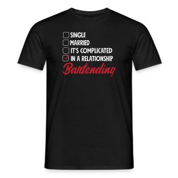 Funny Bartender Saying Bartender Gift - Men's T-Shirt - black - Front - AI Model Male 178 light (178cm)