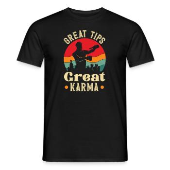 Funny Bartender Saying Bartender Gift - Men's T-Shirt - black - Front - AI Model Male 178 light (178cm)