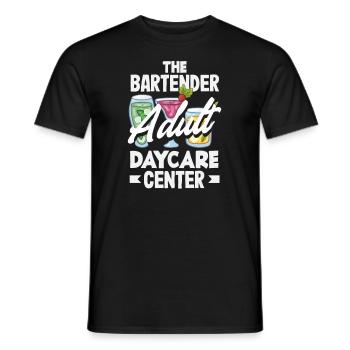 Funny Bartender Saying Bartender Gift - Men's T-Shirt - black - Front - AI Model Male 178 light (178cm)
