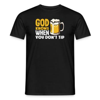 Funny Bartender Saying Bartender Gift - Men's T-Shirt - black - Front - AI Model Male 178 light (178cm)