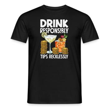 Lustiger Barkeeper Spruch Barkeeper Geschenk - Männer T-Shirt - Schwarz - Vorne - AI Model Male 178 light (178cm)