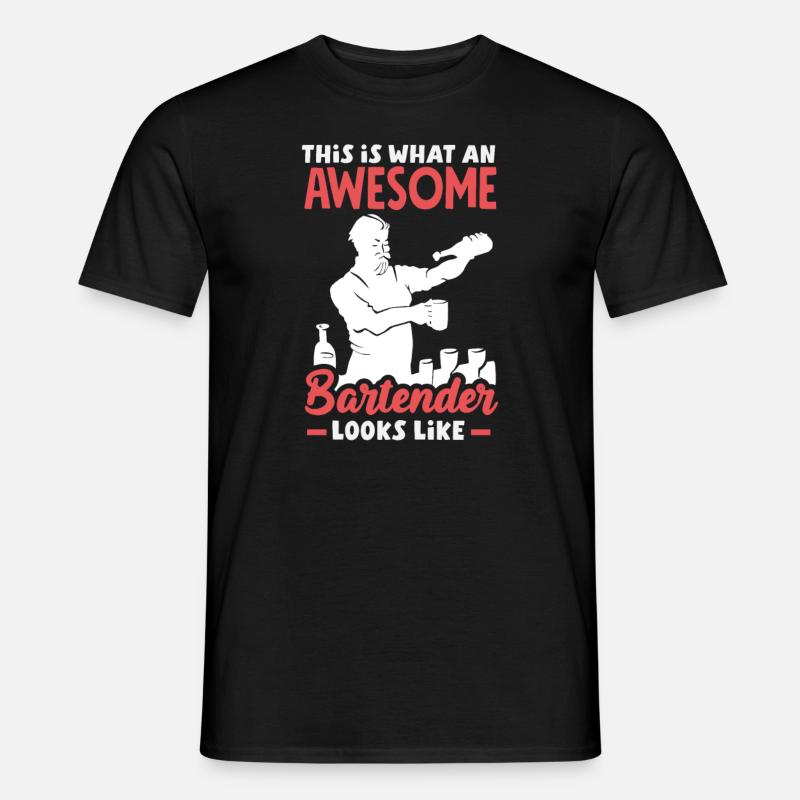Lustiger Barkeeper Spruch Barkeeper Geschenk - Männer T-Shirt - Schwarz