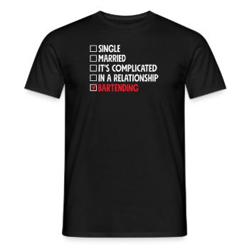 Lustiger Barkeeper Spruch Barkeeper Geschenk - Männer T-Shirt - Schwarz - Vorne - AI Model Male 178 light (178cm)
