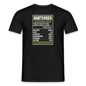 Funny Bartender Saying Bartender Gift - Men's T-Shirt - black - Front - AI Model Male 178 light (178cm)