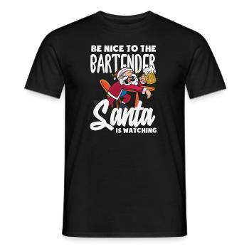 Lustiger Barkeeper Spruch Barkeeper Geschenk - Männer T-Shirt - Schwarz - Vorne - AI Model Male 178 light (178cm)