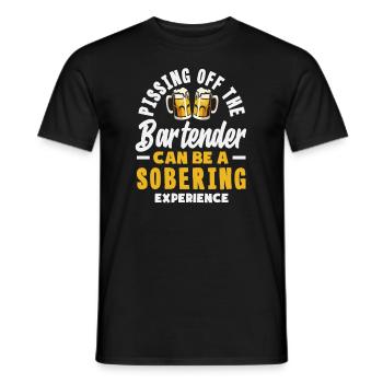 Funny Bartender Saying Bartender Gift - Men's T-Shirt - black - Front - AI Model Male 178 light (178cm)