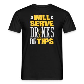 Funny Bartender Saying Bartender Gift - Men's T-Shirt - black - Front - AI Model Male 178 light (178cm)