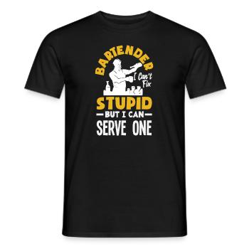 Lustiger Barkeeper Spruch Barkeeper Geschenk - Männer T-Shirt - Schwarz - Vorne - AI Model Male 178 light (178cm)