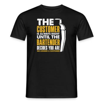 Lustiger Barkeeper Spruch Barkeeper Geschenk - Männer T-Shirt - Schwarz - Vorne - AI Model Male 178 light (178cm)