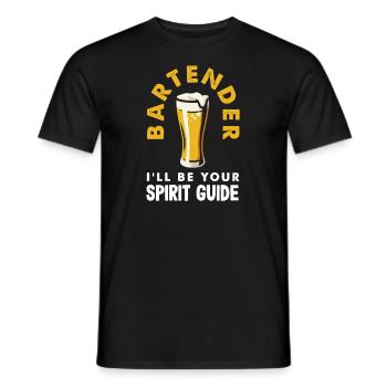 Funny Bartender Saying Bartender Gift - Men's T-Shirt - black - Front - AI Model Male 178 light (178cm)