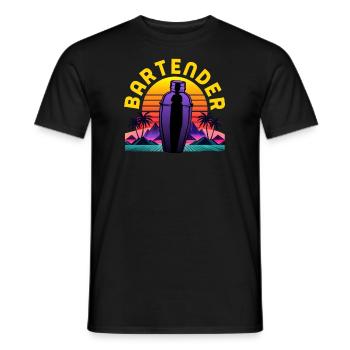 Lustiger Barkeeper Spruch Barkeeper Geschenk - Männer T-Shirt - Schwarz - Vorne - AI Model Male 178 light (178cm)