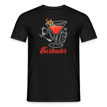 Funny Bartender Saying Bartender Gift - Men's T-Shirt - black - Front - AI Model Male 178 light (178cm)