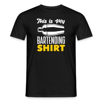 Barman drôle disant cadeau de barman - T-shirt homme - noir - Devant - AI Model Male 178 light (178cm)