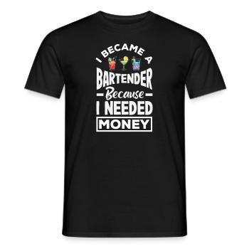 Lustiger Barkeeper Spruch Barkeeper Geschenk - Männer T-Shirt - Schwarz - Vorne - AI Model Male 178 light (178cm)