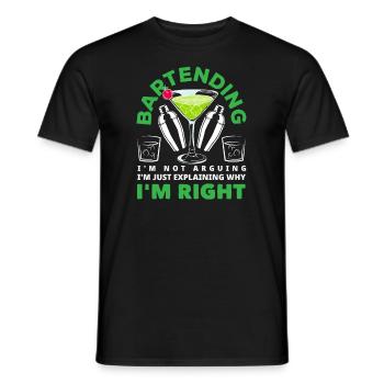 Lustiger Barkeeper Spruch Barkeeper Geschenk - Männer T-Shirt - Schwarz - Vorne - AI Model Male 178 light (178cm)