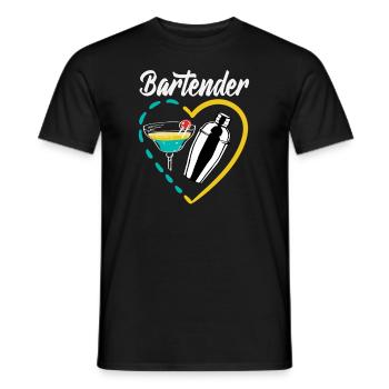 Lustiger Barkeeper Spruch Barkeeper Geschenk - Männer T-Shirt - Schwarz - Vorne - AI Model Male 178 light (178cm)