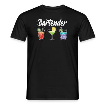 Lustiger Barkeeper Spruch Barkeeper Geschenk - Männer T-Shirt - Schwarz - Vorne - AI Model Male 178 light (178cm)