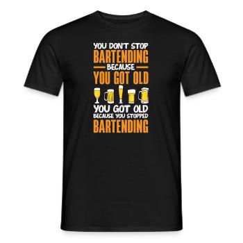 Lustiger Barkeeper Spruch Barkeeper Geschenk - Männer T-Shirt - Schwarz - Vorne - AI Model Male 178 light (178cm)