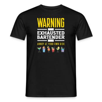 Funny Bartender Saying Bartender Gift - Men's T-Shirt - black - Front - AI Model Male 178 light (178cm)