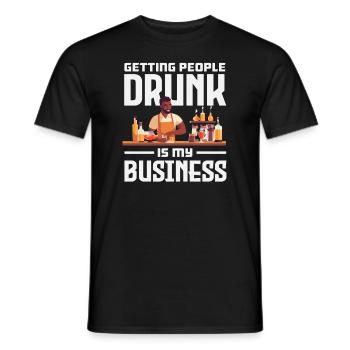 Barman drôle disant cadeau de barman - T-shirt homme - noir - Devant - AI Model Male 178 light (178cm)