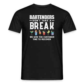 Lustiger Barkeeper Spruch Barkeeper Geschenk - Männer T-Shirt - Schwarz - Vorne - AI Model Male 178 light (178cm)