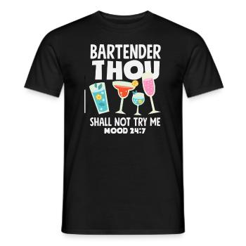 Barman drôle disant cadeau de barman - T-shirt homme - noir - Devant - AI Model Male 178 light (178cm)