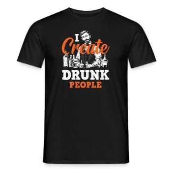 Funny Bartender Saying Bartender Gift - Men's T-Shirt - black - Front - AI Model Male 178 light (178cm)