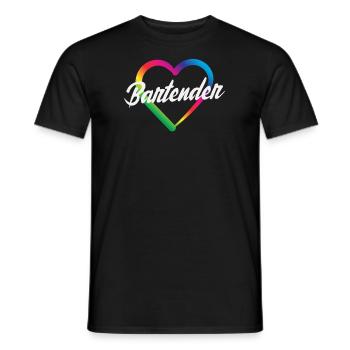 Funny Bartender Saying Bartender Gift - Men's T-Shirt - black - Front - AI Model Male 178 light (178cm)