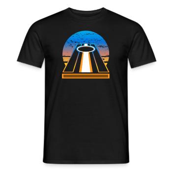 Funny Cornhole Player Gift - Men's T-Shirt - black - Front - AI Model Male 178 light (178cm)