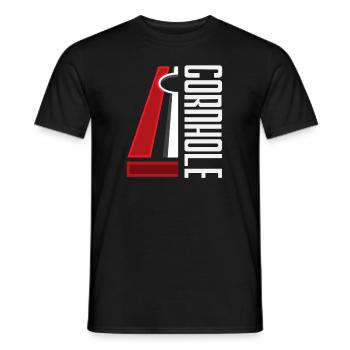 Funny Cornhole Player Gift - Men's T-Shirt - black - Front - AI Model Male 178 light (178cm)