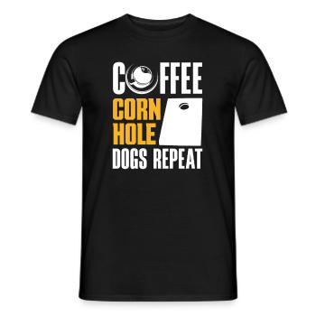 Funny Cornhole Player Gift - Men's T-Shirt - black - Front - AI Model Male 178 light (178cm)
