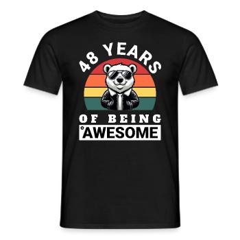 48 Years of Being Awesome Geburtstag Geschenkidee - Männer T-Shirt - Schwarz - Vorne - AI Model Male 178 light (178cm)