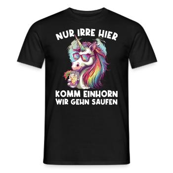 Erfrischendes Cocktail Einhorn Spruch - Männer T-Shirt - Schwarz - Vorne - AI Model Male 178 light (178cm)
