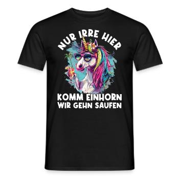 Refreshing Cocktail Unicorn Saying - Men's T-Shirt - black - Front - AI Model Male 178 light (178cm)