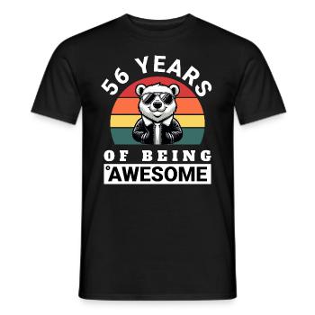 56 Years of Being Awesome Geburtstag Geschenkidee - Männer T-Shirt - Schwarz - Vorne - AI Model Male 178 light (178cm)