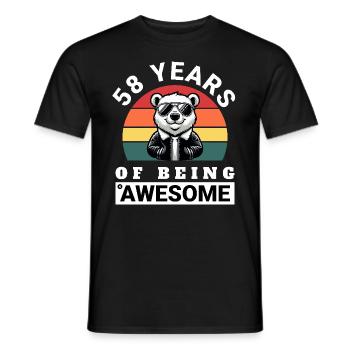 58 Years of Being Awesome Geburtstag Geschenkidee - Männer T-Shirt - Schwarz - Vorne - AI Model Male 178 light (178cm)