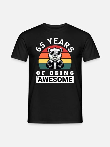 65 jaar geweldig verjaardagscadeau-idee - Heren T-shirt - zwart
