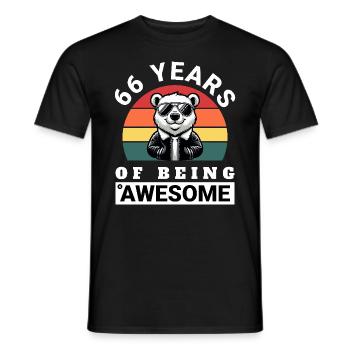66 Years of Being Awesome Geburtstag Geschenkidee - Männer T-Shirt - Schwarz - Vorne - AI Model Male 178 light (178cm)