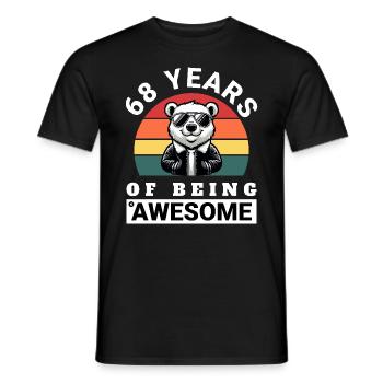 68 Years of Being Awesome Geburtstag Geschenkidee - Männer T-Shirt - Schwarz - Vorne - AI Model Male 178 light (178cm)