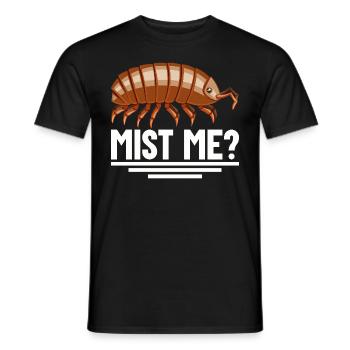 Pill Bug Owner Mist me Isopod Entomology Roly Poly - Men's T-Shirt - black - Front - AI Model Male 178 light (178cm)