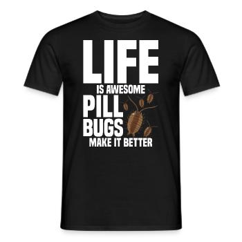 Rollie Pollie Lover Entomologiste Insect Pill bug - T-shirt homme - noir - Devant - AI Model Male 178 light (178cm)