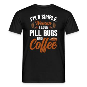 Entomologiste Insecte Rollie Pollie Punaise - T-shirt homme - noir - Devant - AI Model Male 178 light (178cm)